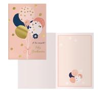 DOHE - Tarjetas de Felicitación Graduación - Pack 6 unidades - Tamaño: 11,5x17 cm (cerrada) - Incluye sobre para guardar la tarjeta - Modelo Balloons