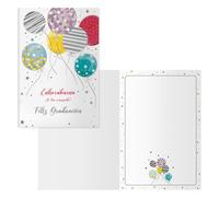 DOHE - Tarjetas de Felicitación Graduación - Pack 6 unidades - Tamaño: 11,5x17 cm (cerrada) - Incluye sobre para guardar la tarjeta - Modelo Confeti