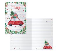 DOHE - Tarjetas de Felicitación Navidad - Pack 6 unidades - Tamaño: 11,5x17 cm (cerrada) - Incluye sobre para guardar la tarjeta - Modelo Beetle