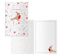 DOHE - Tarjetas de Felicitación Navidad - Pack 6 unidades - Tamaño: 11,5x17 cm (cerrada) - Incluye sobre para guardar la tarjeta - Modelo Bird