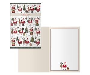 Dohe - Tarjetas de Felicitación Navidad - Pack 6 unidades - Tamaño: 11,5x17 cm (cerrada) - Incluye sobre para guardar la tarjeta - Modelo Papá Noel