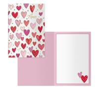 DOHE - Tarjetas de Felicitación Parejas, Bodas, Aniversarios, Novios - Pack 6 uds. - Tamaño: 11,5x17 cm (cerrada) - Con sobre para guardar la tarjeta - Modelo Love