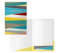 DOHE - Tarjetas Día del Padre (6 uds.) - Felicitación para Papás y Agradecimiento, Incluye sobre de Papel, Tamaño 11,5x17 cm, Tarjetas de Felicitación - Triángulos