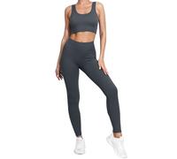 dohomiryo Mujer Conjunto de Ropa de Yoga Gym Mallas de Yoga Sin Costuras y Sujetador Deportivo Elástico 2 Piezas Ropa de Gimnasio Gris M