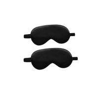 DoHTeck Paquete de 2 máscaras para dormir, satén de seda suave, transpirable, bloqueo de luz, banda de máscara de ojos