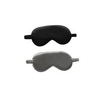 DoHTeck Paquete de 2 máscaras para dormir, satén de seda suave, transpirable, bloqueo de luz, banda de máscara de ojos