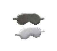 DoHTeck Paquete de 2 máscaras para dormir, satén de seda suave, transpirable, bloqueo de luz, banda de máscara de ojos