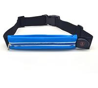 DoHTeck Riñonera reflectante LED - Bolsa deportiva unisex para correr con luz recargable USB, adecuada para corredores, mejor visibilidad al caminar y montar al aire libre, Blue, Talla única