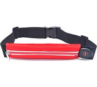 DoHTeck Riñonera reflectante LED - Bolsa deportiva unisex para correr con luz recargable USB, adecuada para corredores, mejor visibilidad al caminar y montar al aire libre, Red, Talla única