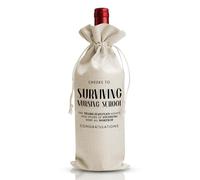 DOI-LANEE Bolsa de vino de regalo de graduación para enfermera, para mujeres, su amiga, para sobrevivir, escuela de enfermería, regalos de fiesta de graduación, regalo de semana del día de la