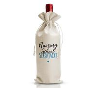 DOI-LANEE Bolsa de vino de regalo de graduación para la escuela de enfermería para mujeres, su enfermera, despedida de la escuela de medicina, regalos de fiesta de graduación, divertida bolsa de