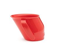 Doidy Cup Tacitas de aprendizaje abiertas para nenes y bebés - Diseño oblicuo único - Vaso para bebé de dos asas - Taza genial para el destete para leche, agua y zumos Uso desde 3-6 meses hasta niños (Rojo)