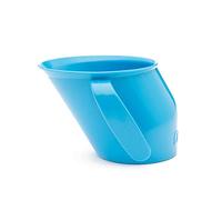 Doidy Cup - Taza de aprendizaje abierta con diseño oblicuo y dos asas, ideal para bebés desde 3-6 meses hasta niños. Perfecta para destete con leche, agua o zumo (Azul)