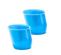 Doidy Paquete de dos minivasos - Vasos de entrenamiento para bebés Vaso para bebés con diseño inclinado único - Excelente vaso para destete para leche y agua - Uso a partir de 0 meses 50 ml, material