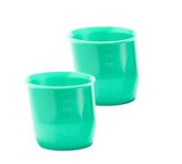 Doidy Paquete de dos minivasos - Vasos de entrenamiento para bebés Vaso para bebés con diseño inclinado único - Excelente vaso para destete para leche y agua - Uso a partir de 0 meses 50 ml, material