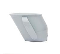 Doidy Taza de entrenamiento para niños pequeños y bebés, diseño único inclinado con dos asas para bebé, gran taza de destete para leche, agua y jugo, uso de 3 a 6 meses a niño (gris) (DCGRY)
