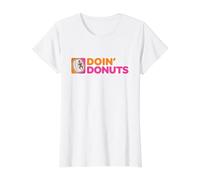 Doin' Donuts - Conducción Divertida a la Deriva Divertido Burnout del Coche Camiseta gráfica económica, Mujer, Blanco, M
