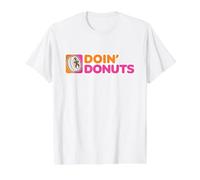 Doin' Donuts - Conducción Divertida a la Deriva Divertido Burnout del Coche Camiseta gráfica económica, Hombre, Blanco, S