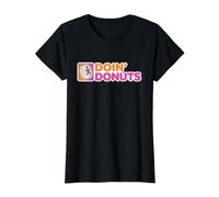 Doin' Donuts - Conducción Divertida a la Deriva Divertido Burnout del Coche Camiseta gráfica económica, Mujer, Negro, M