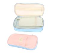 DOINEUFL Bonito estuche para niñas y niños, estuche especial de gran capacidad, estuche grande con compartimentos, estuche estético para adultos y adolescentes para escuela, oficina, universidad, Pink