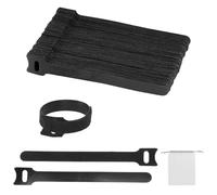 DOINEUFL Bridas reutilizables con cierre de gancho y bucle, color negro, 70 unidades de 20 cm, gestión de cables ajustables para el hogar, oficina, oficina y jardín