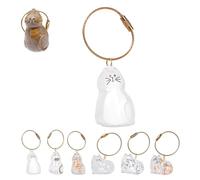 DOINEUFL Llavero de recuerdo de piel de gato, soporte transparente de piel de mascota para recuerdo de gatos y mascotas, llavero ligero para dueños de mascotas en duelo, decoración de bolsas y llaves