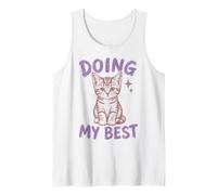 Doing My Best Cute Cat Funny Relatable Camiseta sin Mangas