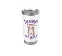Doing My Best Cute Cat Funny Relatable Vaso térmico de acero inoxidable de doble pared