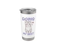 Doing My Best Cute Cat Funny Relatable Vaso térmico de acero inoxidable de doble pared