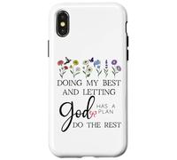 Doing My Best & Letting God Do The Rest Quote God Has a Plan Carcasa para iPhone X/XS