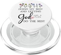 Doing My Best & Letting God Do The Rest Quote God Has a Plan PopSockets PopGrip para MagSafe