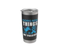 Doing New Things Is My Passion Dive Funny Scuba Diving Diver Vaso térmico de acero inoxidable de doble pared