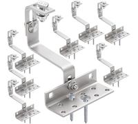 doitBau Kit de montaje para 2 paneles solares, 8 ganchos, 16 tornillos para madera, 8 tuercas, 8 tornillos de cabeza de martillo de 17,3 mm, cabeza de martillo de 17,3 mm, canal de perfil de 17,5 mm