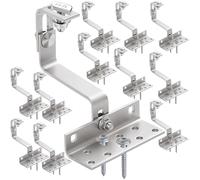 doitBau Kit de montaje para 3 paneles solares, 12 ganchos, 24 tornillos para madera, 12 tuercas, 12 tornillos de cabeza de martillo de 22,8 mm, cabeza de martillo de 22,8 mm, canal de perfil de 23 mm