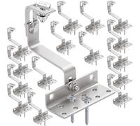 doitBau Kit de montaje para 4 paneles solares, 16 ganchos, 32 tornillos para madera, 16 tuercas, 16 tornillos de cabeza de martillo de 22,8 mm, cabeza de martillo de 22,8 mm, canal de perfil de 23 mm