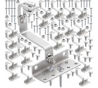 doitBau Kit de montaje para 5 paneles solares, 20 ganchos, 40 tornillos para madera, 20 tuercas, 20 tornillos de cabeza de martillo de 22,8 mm, cabeza de martillo de 22,8 mm, canal de perfil de 23 mm