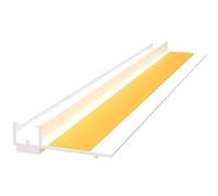 doitBau Listón de limpieza - Perfil autoadhesivo de PVC duro con cinta de sellado de 3 mm - 2 m x 6 mm - 15 varillas = 30 m de longitud total para ventanas y puertas exteriores e interiores