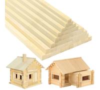 DOITEM 45 unidades de lápices cuadrados de madera natural para manualidades y bricolaje (10 mm x 10 mm x 200 mm)