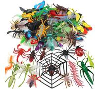 DOITEM 62 PCS Insectos Realistas de Plástico para Niños, Juguetes Educativos con Figuras para Halloween