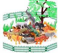 DOITEM Animales Juguetes, Wild Jungle Zoo Animal, Mini Animal Figures Set, 54PCS, Regalos para Niños Niños Niñas 3 4 5 6 Años
