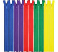 DOITEM Cremalleras invisibles de nailon en 5 colores, 15 cm de largo, 2,3 cm de ancho, para ropa, bolsas, estuches, fundas de almohada, 10 unidades