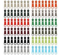 DOITEM Kit de reparación de cremalleras de 96 piezas, 12 colores, kit de rescate de tiradores de cremallera #3 para ropa, chaquetas, bolsos, equipaje, mochilas