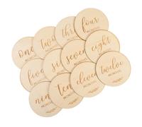 DOITOOL 1 juego de tarjetas conmemorativas de madera para fotos, graba momentos emocionantes de tu primer año, diseños únicos, mano de obra fina
