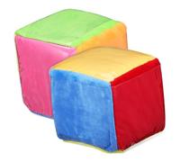 DOITOOL 1 Juego Juguete De Peluche Dados Poliédricos Aprendiendo Cubos De Bolsillo Dices Juego De Cubo Aula De Juego Dices De Juego Juguete De Educación Temprana Película Plástica 2 Piezas