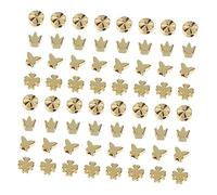 DOITOOL 1 Juego Kit Perlas Espaciadoras Diy Con Diseño De Aleación Para Joyería Incluye Flores De Doble Cara Coronitas Y Para Manualidades Y Accesorios De Joyería 80 Piezas