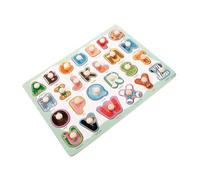 DOITOOL 1 Juego Puzle de Madera Tablero de Aprendizaje del Alfabeto Juguete Educativo Infantil Desarrollo Cognitivo y Concentración