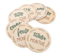 DOITOOL 1 Juego Signo de de Madera Tarjetas de recién Nacidos Signo de Bebe del bebé Signos de Meses de Bebe Signo de Madera para bebés para la niña Verde Claro