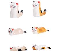 DOITOOL 1 Juego Soporte Para Palillos De Cerámica Forma De Gatito Juego De Decoración Para Mesa Para Cocina Y Comedor Organizador De Cubiertos Y Funcional 6 Piezas