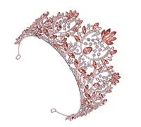 DOITOOL 1 Pc boda de cristal de la vendimia diadema enjoyada diademas para pelucas tocado de novia diadema de novia tiara de la vendimia de novia antiguo sombrerería