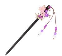 DOITOOL 1 Pc horquilla retro accesorios para el cabello para la novia tiara pasador de madera para el cabello palo de pelo de borla Traje alfiler Cabello recogido sombrerería